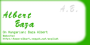 albert baza business card